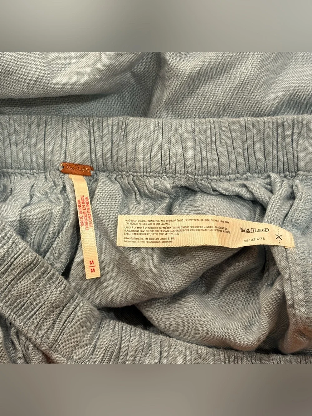 Free People Quinn Culottes Billowy Harem Oversized Light Blue Pants - Medium